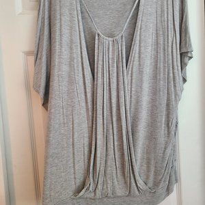 Maurice's Plus Size Open-Back Grey Jersey Athletic Top
